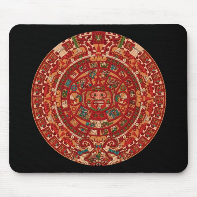 Das Maya (aztekische) Kalender-Rad Mousepad (Vorne)