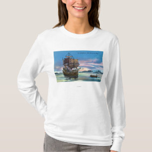 Das Mayflower, das im Jahre 1620 Szene landet T-Shirt