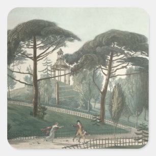 Das Maze oder Belvedere des Jardin des Quadratischer Aufkleber