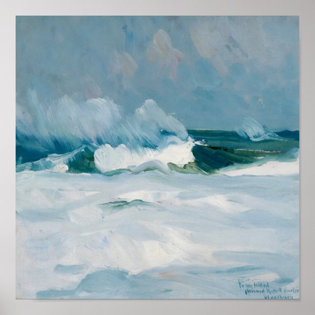 Das Meer | Charles Herbert Woodbury - Impressionis Poster (Vorne)