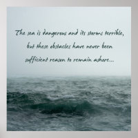 Das Meer ist ein gefährliches Magellan Zitatposter