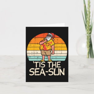 Das Meer Sonne Sonnenuntergang Retro Weihnachten i Karte