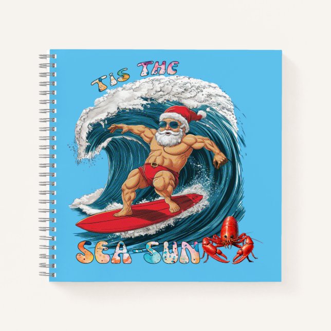 Das Meer-Sonne - Surfen im Santa Notizbuch (Vorderseite)