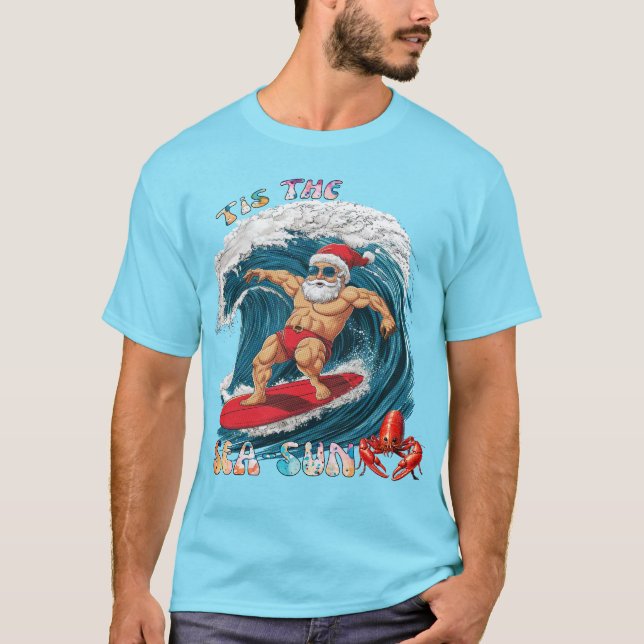 Das Meer-Sonne - Surfen im Santa T-Shirt (Vorderseite)