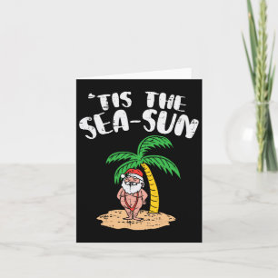 Das Meer Sun Santa Palm Tree Beach Weihnachten Karte