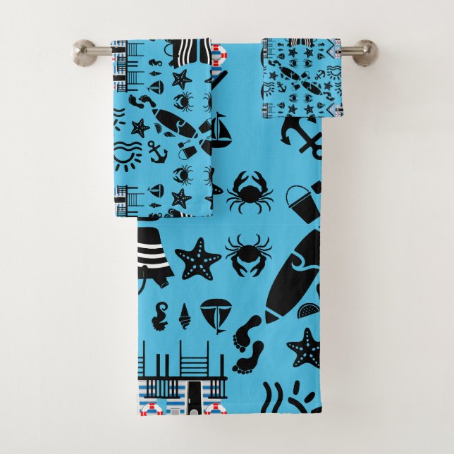 Das Meer und der Sand des Meeres Badhandtuch Set (Insitu)