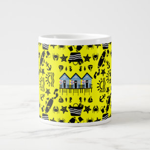 Das Meer und der Sand des Meeres Jumbo-Tasse