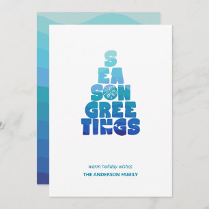 Das Meer und die Gruß Feiertagskarte