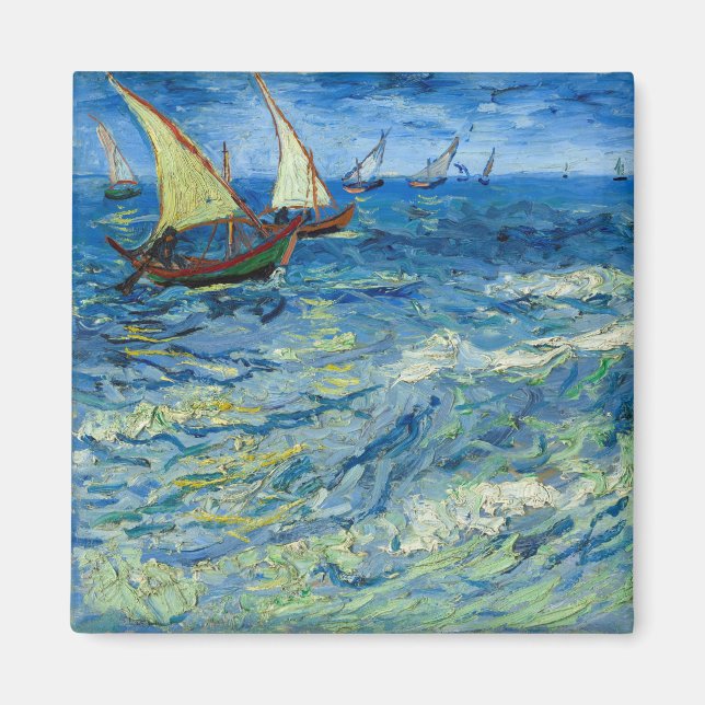 Das Meer von Saintes-Maries von Vincent van Gogh Magnet (Vorne)