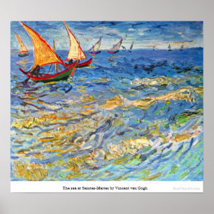 Das Meer von Saintes-Maries von Vincent van Gogh Poster