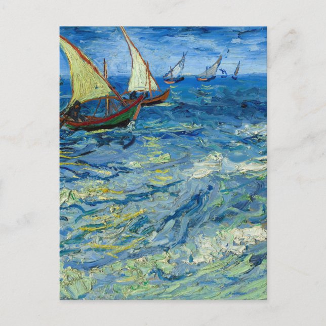 Das Meer von Saintes-Maries von Vincent van Gogh Postkarte (Vorderseite)