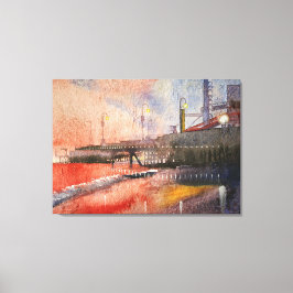 Das Meer vor dem Hintergrund der Sonne Leinwanddruck