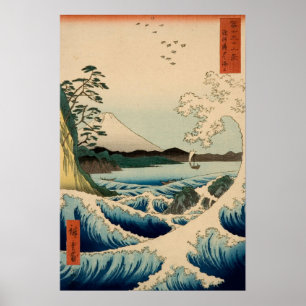 Das Meer vor Satta in der Provinz Suruga Poster
