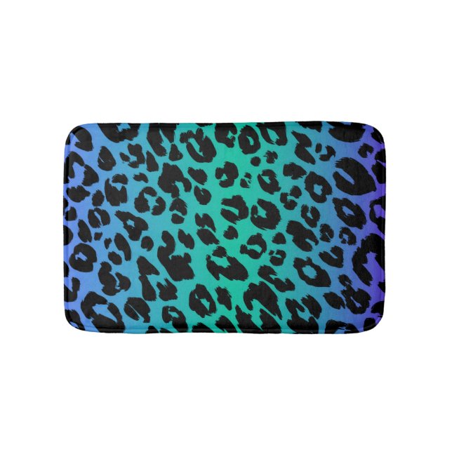 Das mehrfarbige Leopard-Design 6 Badematte (Vorderseite)