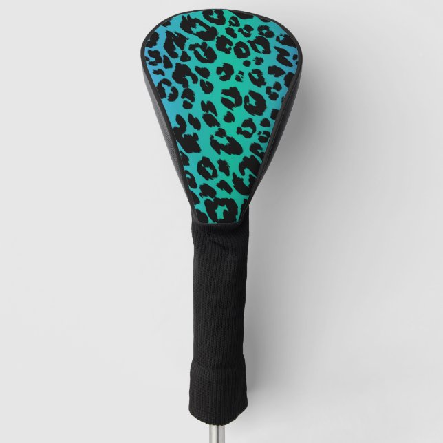 Das mehrfarbige Leopard-Design 6 Golf Headcover (Vorderseite)