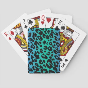 Das mehrfarbige Leopard-Design 6 Spielkarten