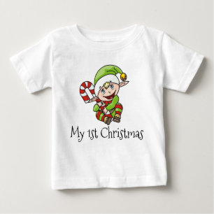 Das mein erste Weihnachten des Weihnachtself-Babys Baby T-shirt