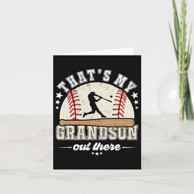Das meine Großmutter da draußen Baseball Großmutte Karte (Vorderseite)