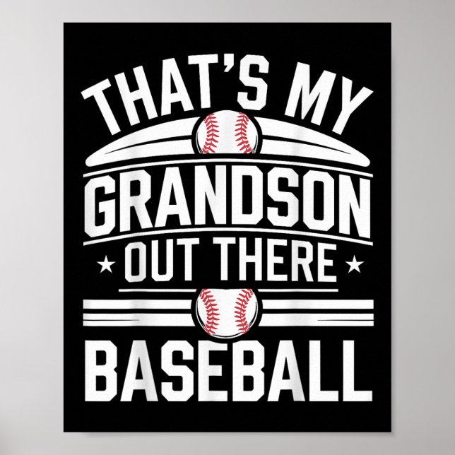 Das meine Großmutter sagte Baseball-Zitat Sayin Poster (Vorne)