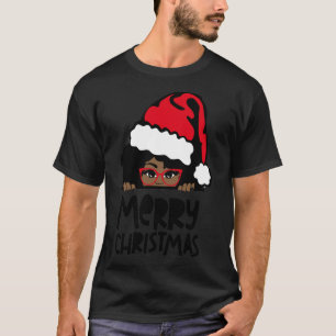 Das Melanin Weihnachten Frau Claus Santa Black Flü T-Shirt