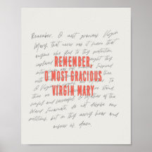 Das Memorare-Gebet-Poster