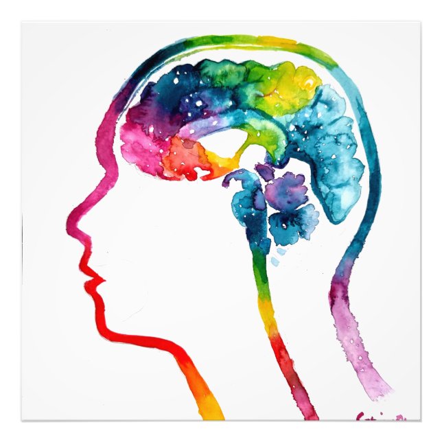 Das menschliche Gehirn Fotodruck (Vorne)