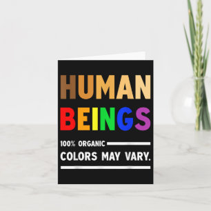 Das menschliche Wesen, 100% Bio Farben zu sein, ka Karte