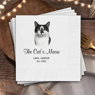 Das Meow Custom Pet Party Napkins der Katze Serviette
