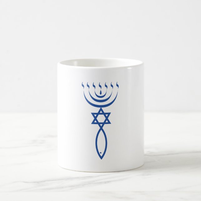 Das messianische jüdische Siegel von Jerusalem Tasse (Mittel)