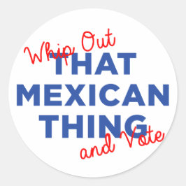 Das mexikanische Ding und die Abstimmung: Februar Runder Aufkleber