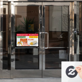 Das mexikanische Restaurant Breakfast Burrito ist  Fensteraufkleber