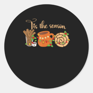 Das mexikanische Weihnachtscafé Pan Dulc Runder Aufkleber