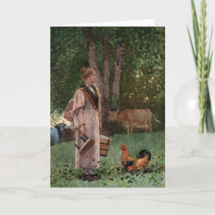 Das Milchmädchen   Winslow Homer Karte