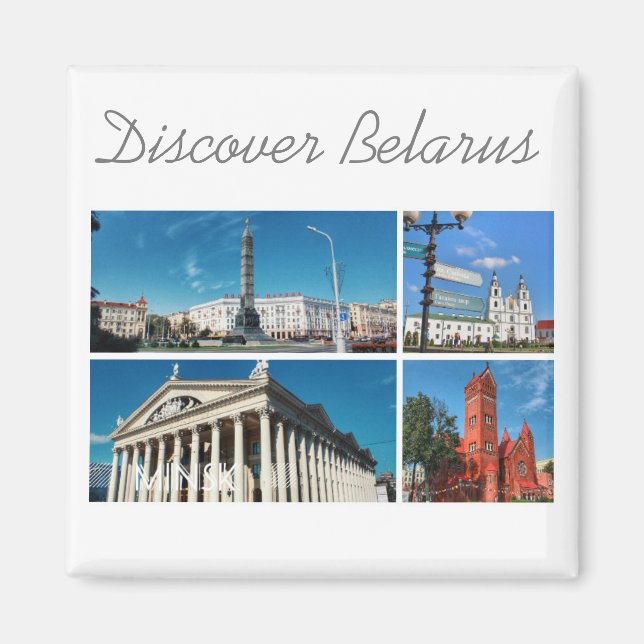 Das Minsker Architekturmagnet von Belarus entdecke Magnet (Vorne)