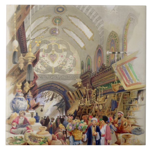 Das Missr Tcharsky oder ägyptischer Markt, in Fliese (Vorderseite)