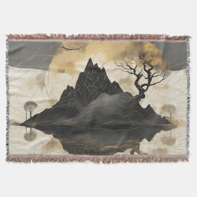 Das misty Mountain Black & Gold Decke (Vorderseite)