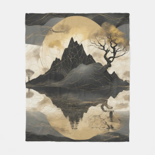 Das misty Mountain Black & Gold Fleecedecke