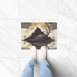 Das misty Mountain Black & Gold Fußmatte