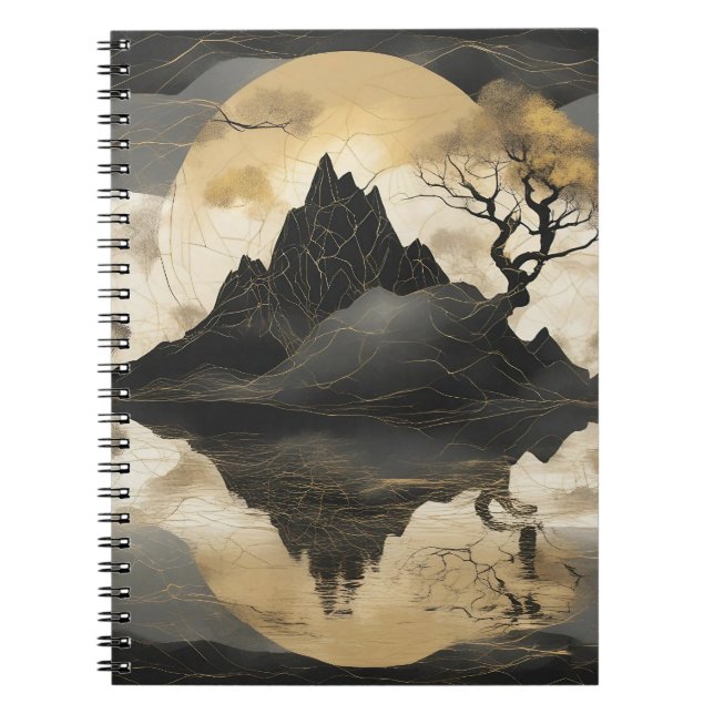 Das misty Mountain Black & Gold Notizblock (Vorderseite)