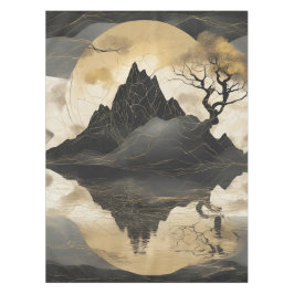 Das misty Mountain Black & Gold Tischdecke