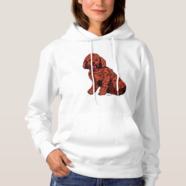 Das mit Kapuze Sweatshirt Labradoodle Frauen (Vorderseite)