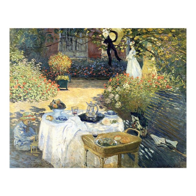 Das Mittagessen Claude Monet Fotodruck (Vorne)