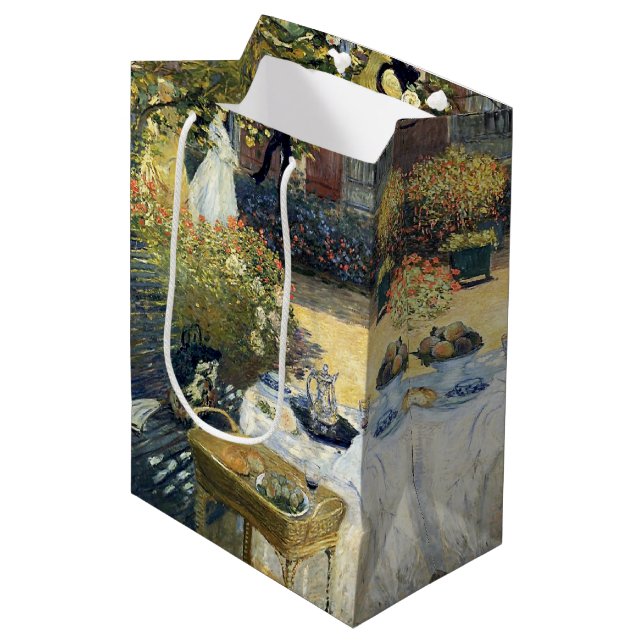 Das Mittagessen Claude Monet Mittlere Geschenktüte (Vorderseite Schrägansicht)