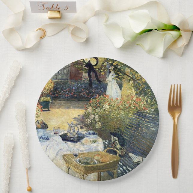 Das Mittagessen Claude Monet Pappteller (Hochzeit)