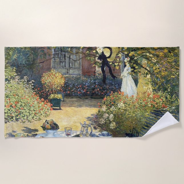 Das Mittagessen Claude Monet Strandtuch (Vorderseite)