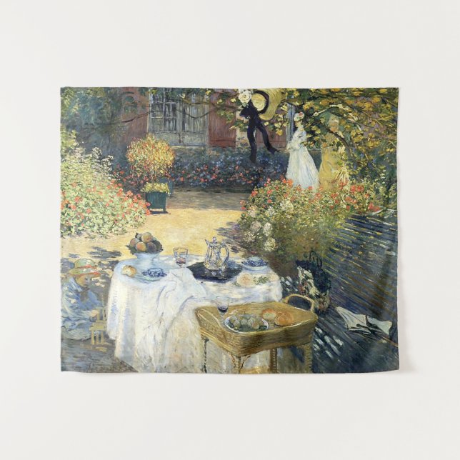 Das Mittagessen Claude Monet Wandteppich (Vorderseite (Horizontal))