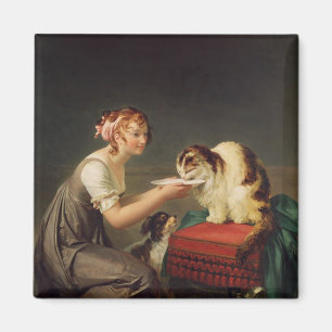 Das Mittagessen der Katze Magnet