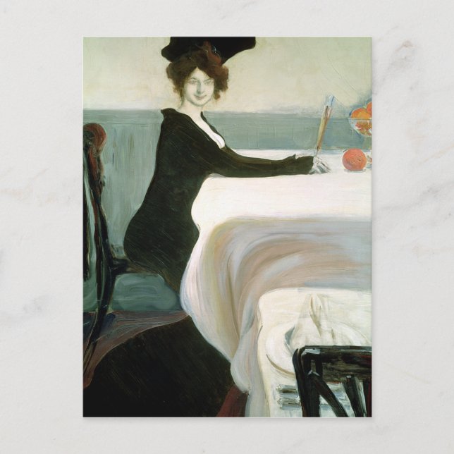 Das Mittagessen Postkarte (Vorderseite)