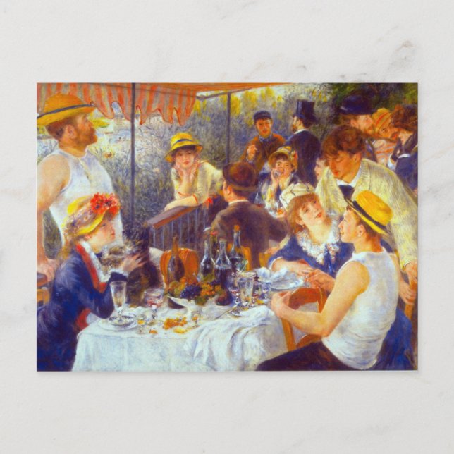 Das Mittagessen von Pierre Renoir Postkarte (Vorderseite)