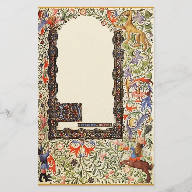 Das mittelalterliche Buch der Vintagen Stunden Briefpapier (Vorderseite)